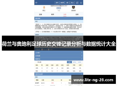 荷兰与奥地利足球历史交锋记录分析与数据统计大全