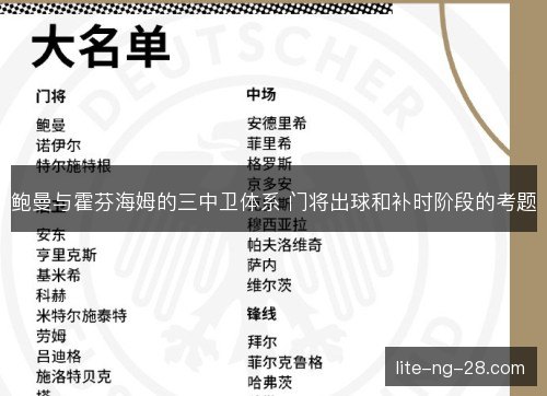 鲍曼与霍芬海姆的三中卫体系 门将出球和补时阶段的考题